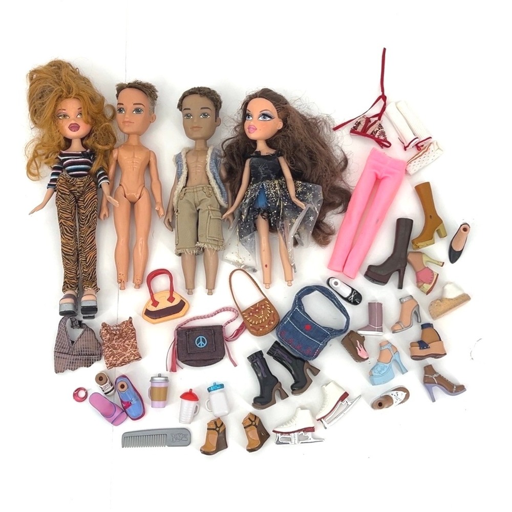 Vintage Bratz Doll Lot Boyz MGA 2001 2003 Accessories Clothes Shoes AS IS
